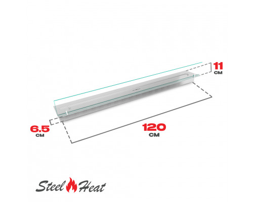 Топливный блок SteelHeat LINE GLASS 1200