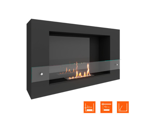 Биокамин SteelHeat WALL LONG 900 LITE черный Биокамин SteelHeat WALL LONG 900 LITE черный