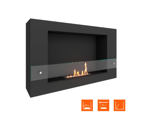 Биокамин SteelHeat WALL LONG 900 LITE черный Биокамин SteelHeat WALL LONG 900 LITE черный