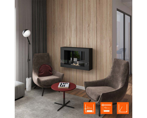 Биокамин SteelHeat WALL LONG 900 LITE черный Биокамин SteelHeat WALL LONG 900 LITE черный